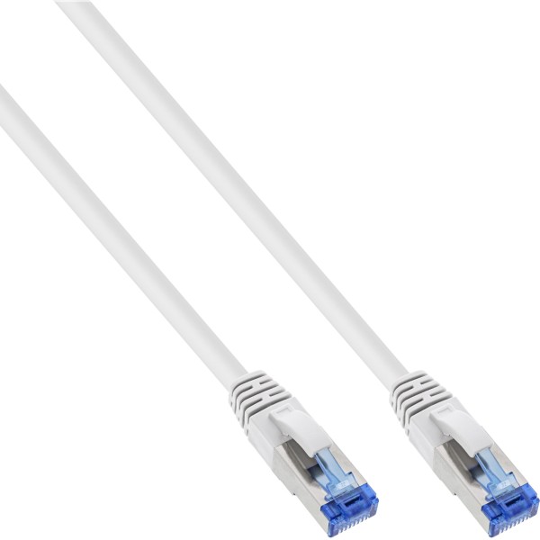 Patchkabel, S/FTP (PiMf), Cat.6A, 500MHz, halogenfrei, Kupfer, weiß, 20m