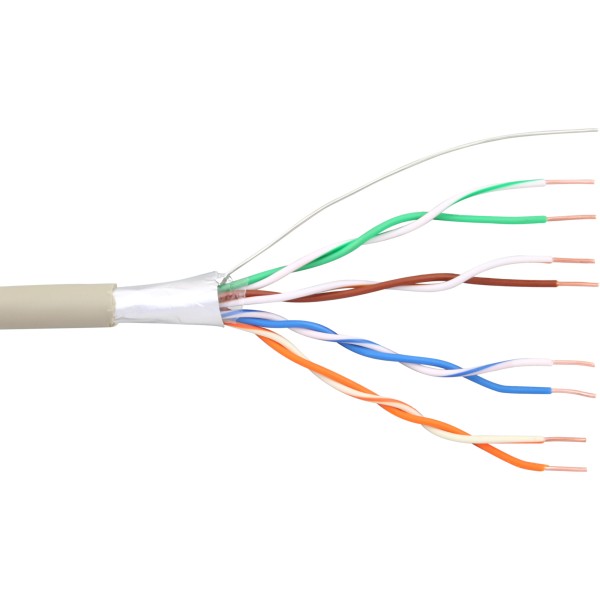 Telefon-Kabel 8-adrig, 4x2x0,6mm, zum Verlegen, 25m Ring