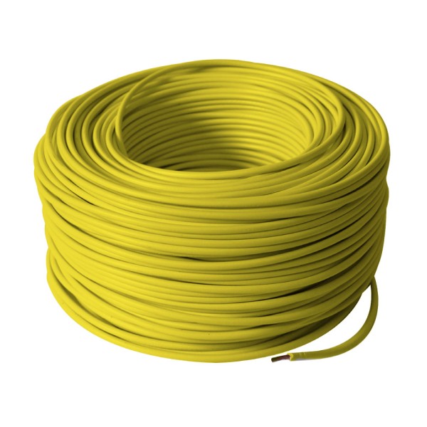 PVC-Einzelader 1mm² gelb 100m H05V-K