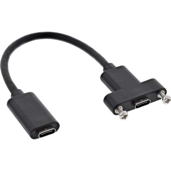 USB 3.1 Adapterkabel, Buchse C auf Einbaubuchse C, 0,2m