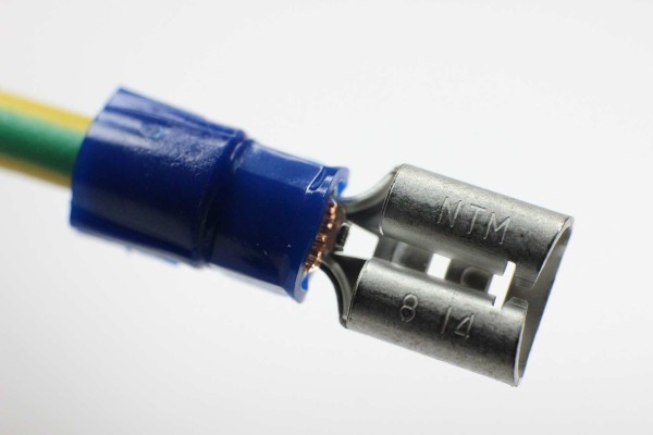 Flachsteckhülse, isoliert 6,3 x 0,8mm, blau, 100 Stück