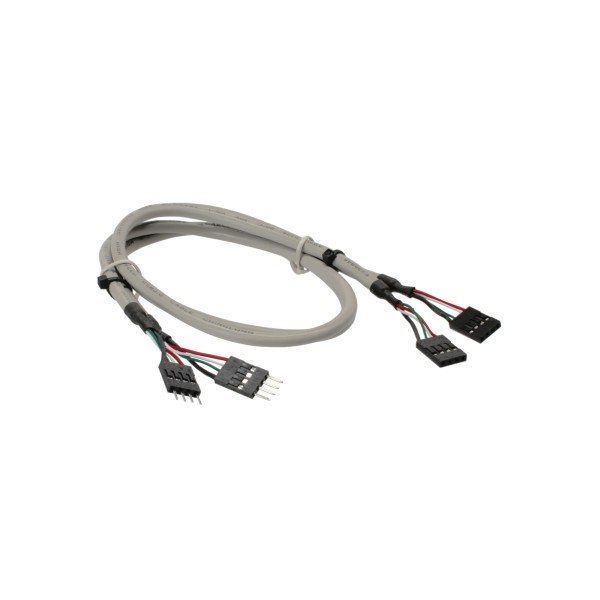 USB 2.0 Verlängerung, intern, 2x 4pol Pfostenstecker auf Pfostenbuchse, 0,6m, bulk