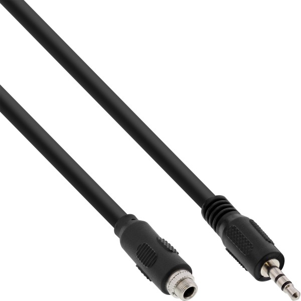 Audio Adapterkabel, 3,5mm Stereo Stecker/Einbaubuchse mit Gewinde, 0,6m