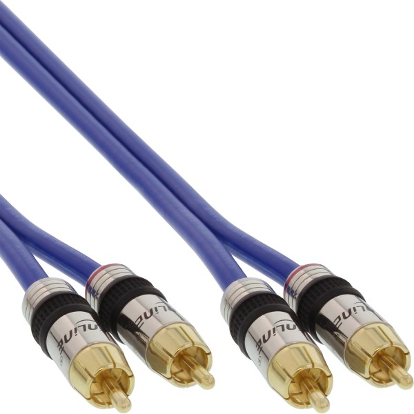 Cinch Kabel AUDIO, PREMIUM, vergoldete Stecker, 2x Cinch Stecker / Stecker, 25m