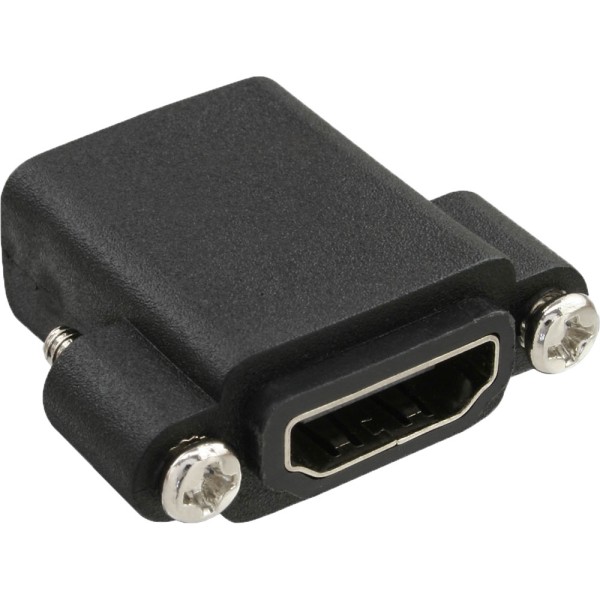 HDMI Adapter zum Einbau mit Gewinde, HDMI A Buchse/Buchse, 4K2K