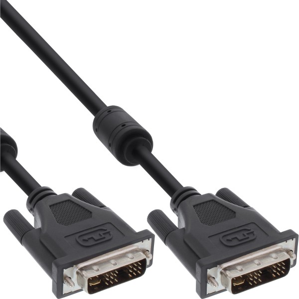 DVI-I Kabel, digital/analog, 18+5 Stecker / Stecker, Single Link, 2 Ferrite, 2m