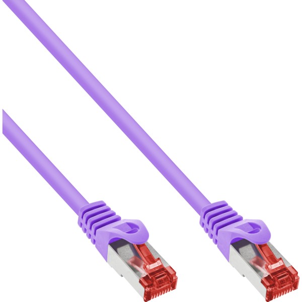 Patchkabel, S/FTP (PiMf), Cat.6, 250MHz, PVC, Kupfer, purple, 5m