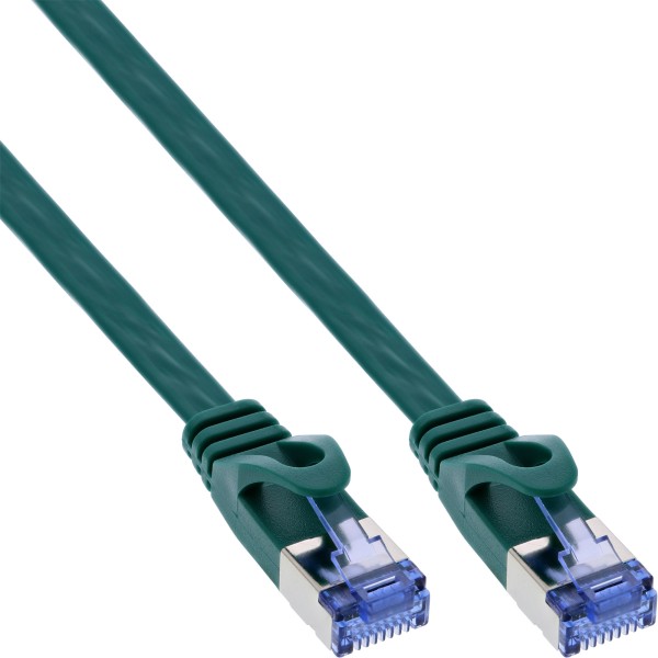 Patchkabel flach, U/FTP, Cat.6A, grün, 5m