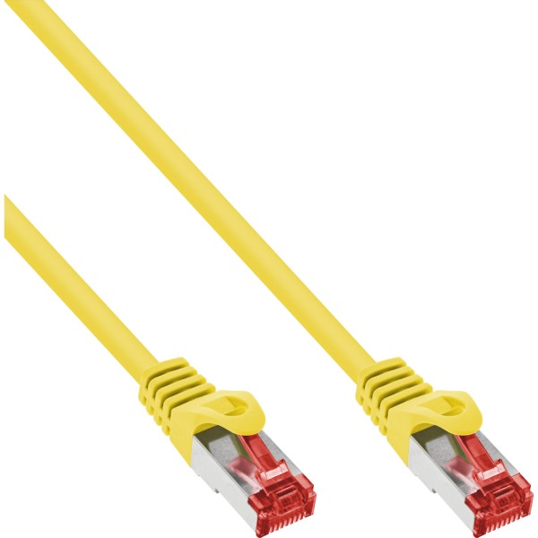 Patchkabel, S/FTP (PiMf), Cat.6, 250MHz, PVC, Kupfer, gelb, 40m