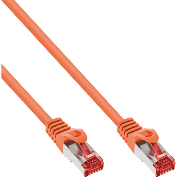 Patchkabel, S/FTP (PiMf), Cat.6, 250MHz, PVC, Kupfer, orange, 10m