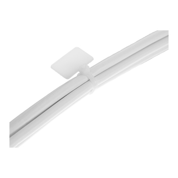 Kabelbinder mit Markierfeld aussen, Länge 200mm, Breite 3mm, 100 Stück