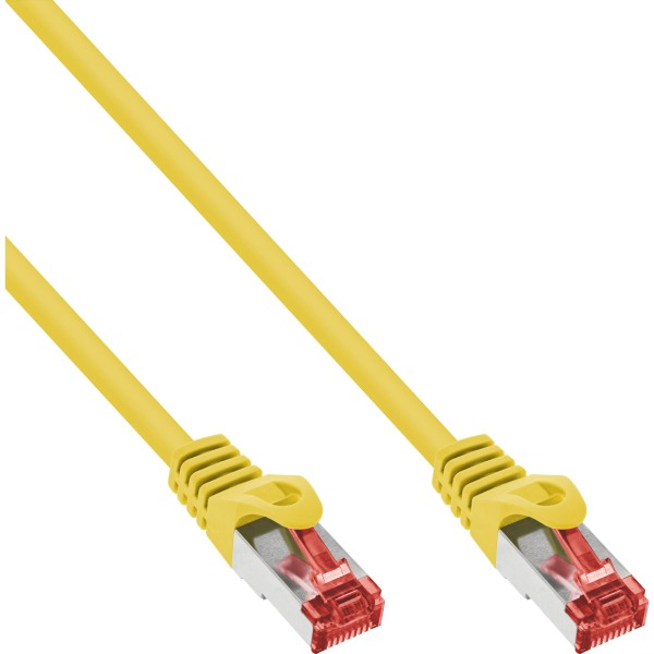 Patchkabel, S/FTP (PiMf), Cat.6, 250MHz, halogenfrei, Kupfer, gelb, 15m