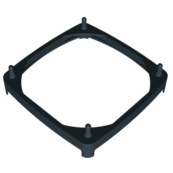 Steck-Lüftermanschette für 60x60mm Lüfter, Plattenstärke 2,0-3,5mm