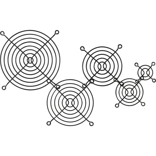 Metall-Schutzgitter für Lüfter, 92x92mm, schwarz