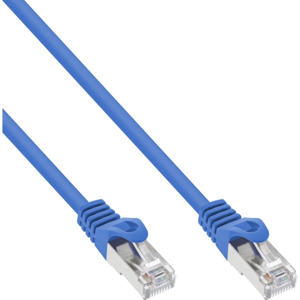 Patchkabel, SF/UTP, Cat.5e, blau, 0,25m