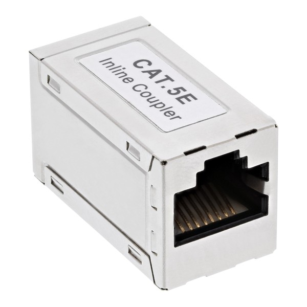 Patchkabelkupplung Cat.5e, 2x RJ45 Buchse, geschirmt