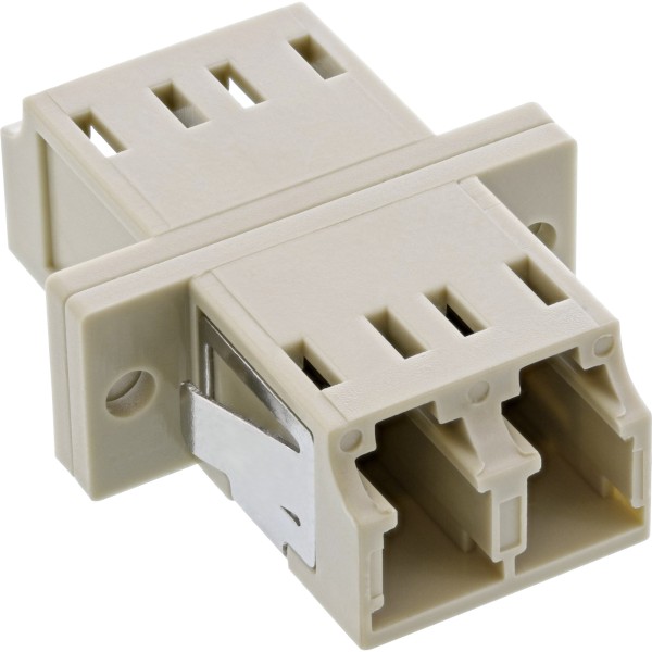 LWL Kupplung, Duplex LC/LC, multimode, beige, Keramik-Hülse, zum Einbau